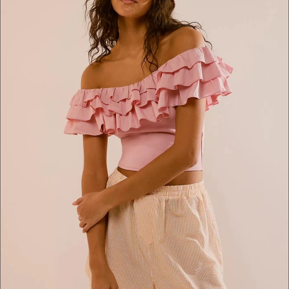 Deidre Blouse Ruffle Top Free-est By Free People